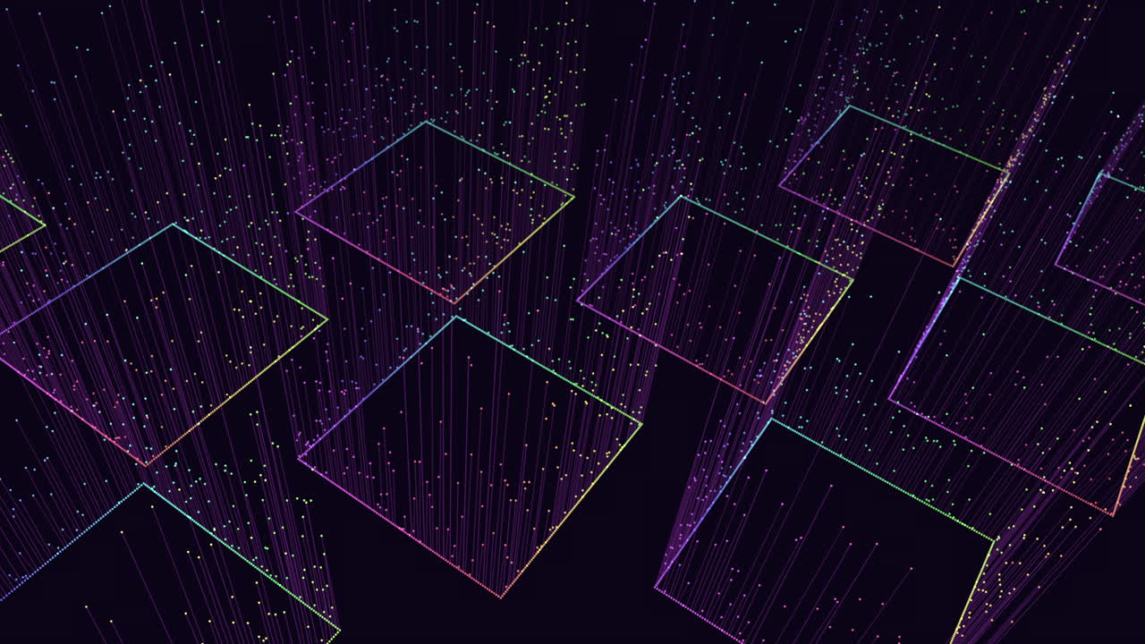복잡한 패턴으로 다채로운 선의 활기찬 격자