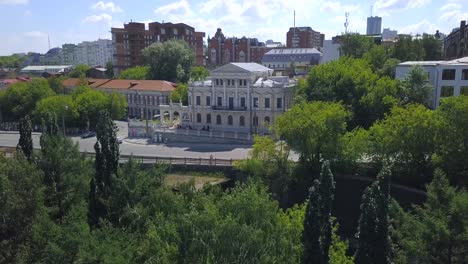 cityscape with park and buildings