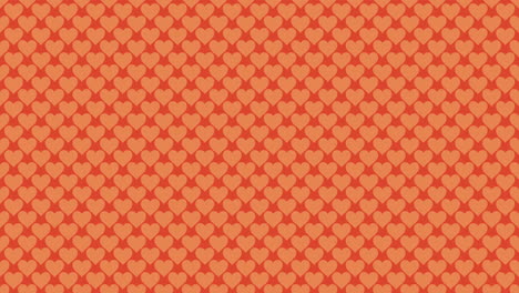 yellow romantic hearts pattern on shiny red gradient