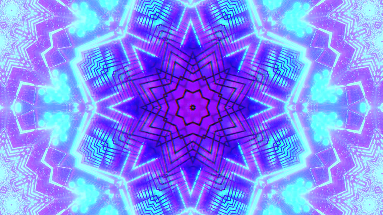 Vivid tunnel scene displays continuous glowing patterns in blue and purple, creating an engaging visual effect perfect for screensavers or live wallpaper setups