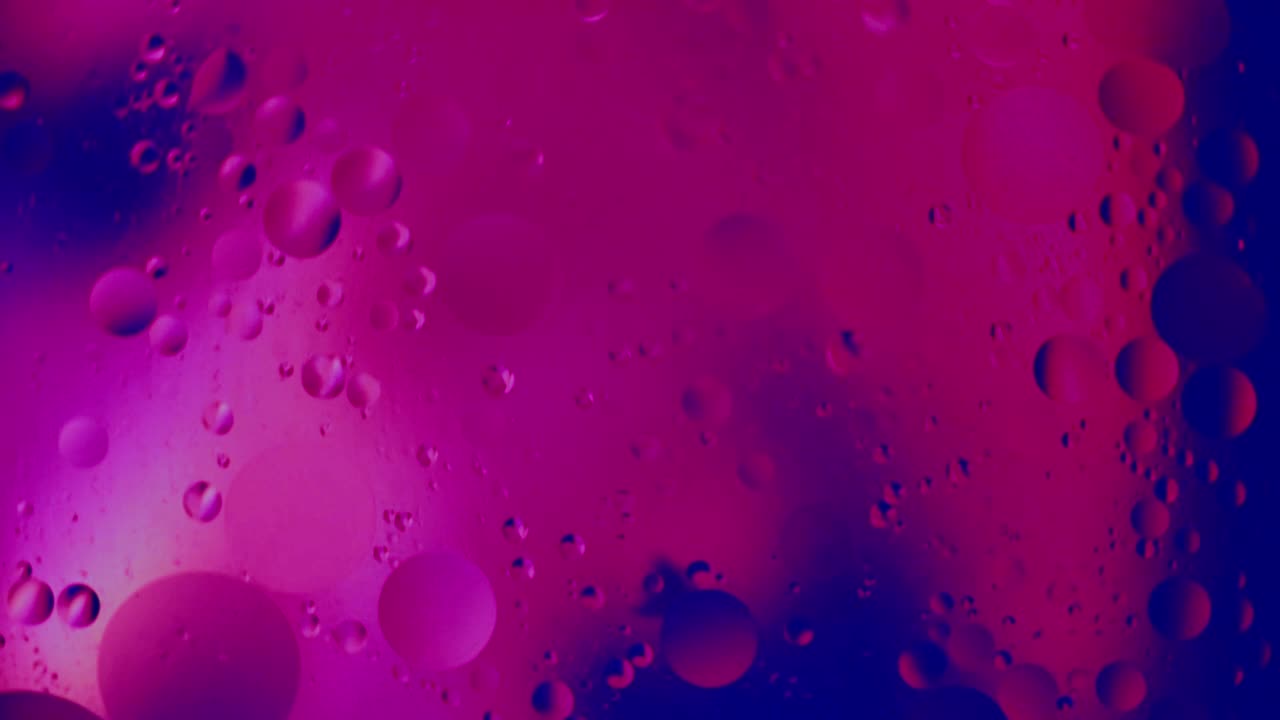 Oil bubbles on a gradient background, close-up, macro, template, screensaver,