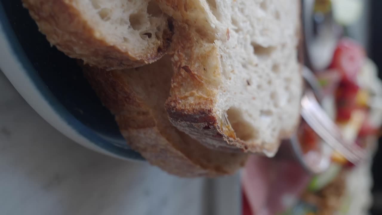 Close-up of Sliced Bread