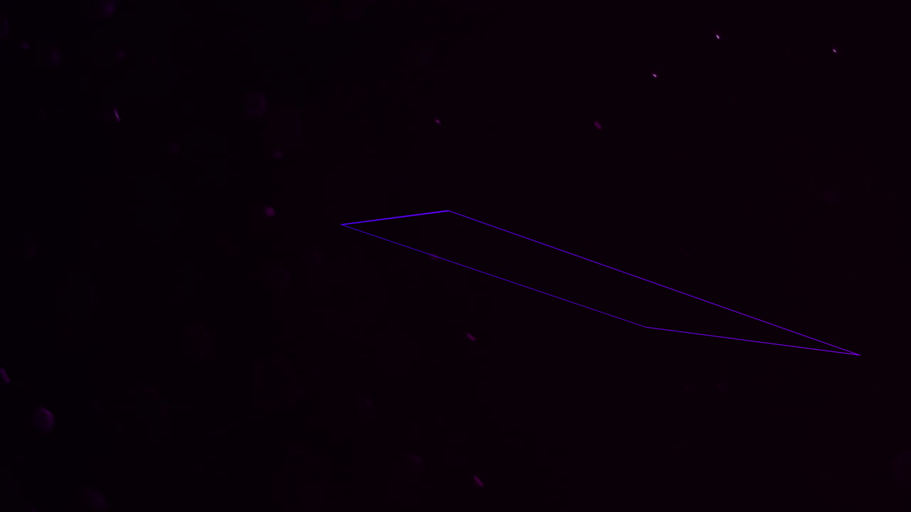 líneas geométricas púrpuras abstractas en el espacio con polvo