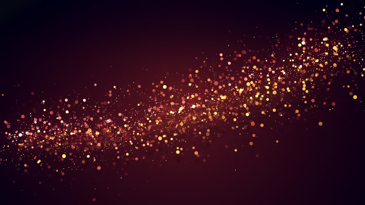 Linea di particelle luminose, sfondo astratto 4K