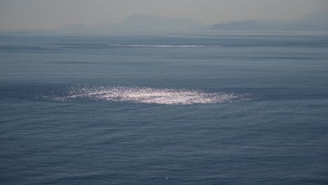 full shot, mediterranean sea reflecting the sun rays, antalya turkey