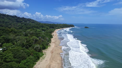 overhead glimpse of gandoca-manzanillo's pristine shores and lush costa rican