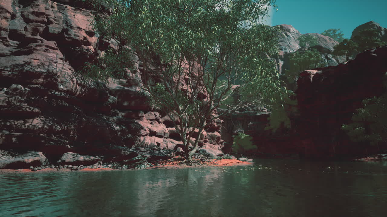 lago powell en un día soleado de verano
