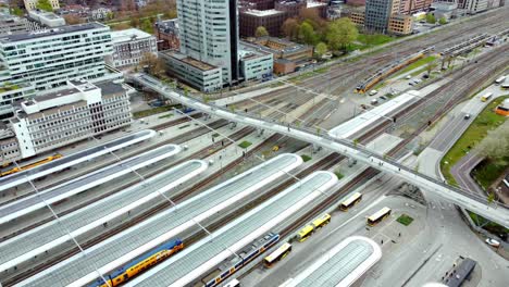 bus station and train station in utrecht - station utrecht centraal in netherlands