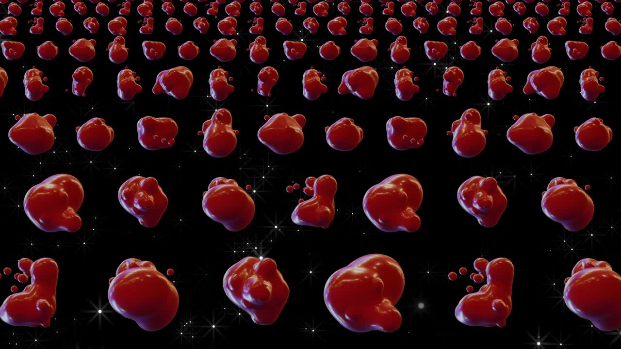 Fireworks from phones. Futuristic fireworks with loop seamless. A satirical fireworks display in 4K. Abstraction of fireworks from shiny plates in the night sky.