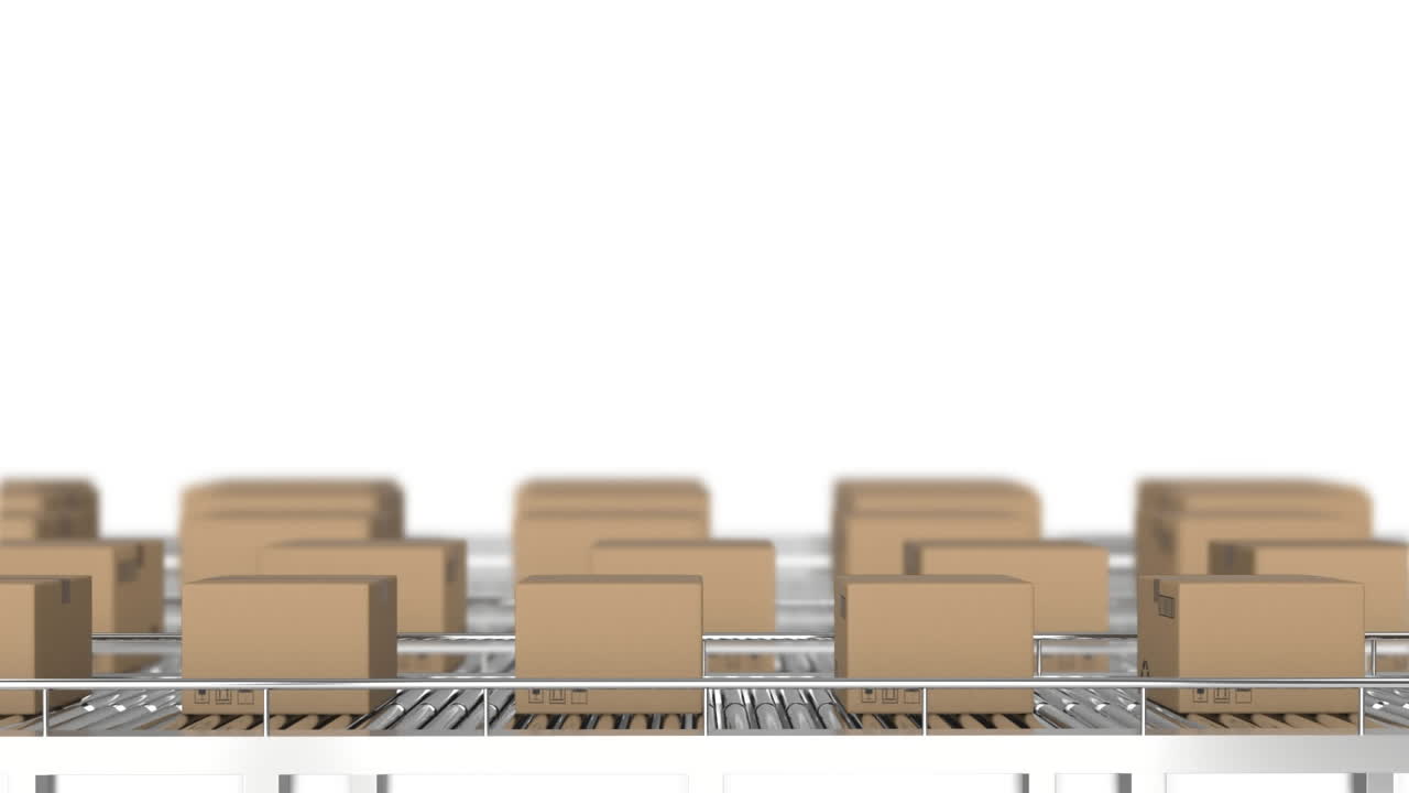 컨베이어 벨트 에 있는 패키지