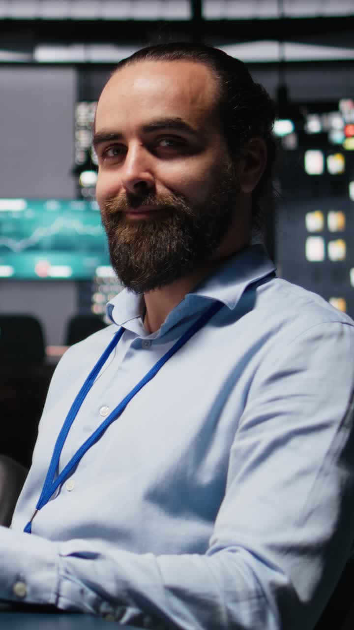 Vertical Video Male accounting manager reviewing budget numbers after all monthly costs