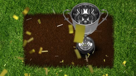 animation of confetti over cup and stadium