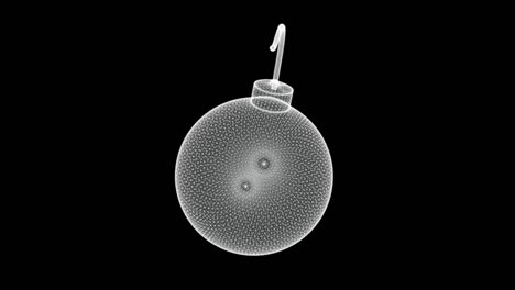 hologram screen 3d of a typical bomb - loop