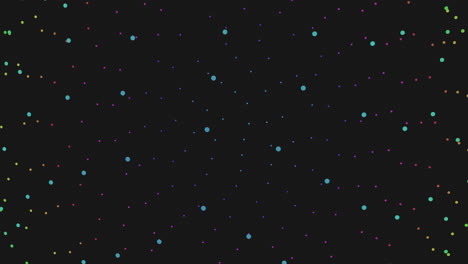 Colorful-star-pattern-vibrant-dots-on-a-black-background