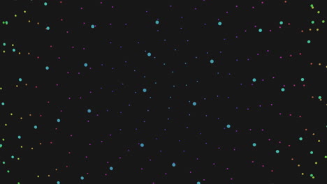 patrón de estrellas coloridas puntos vibrantes en un fondo negro