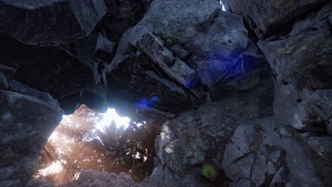 Luz-Del-Sol-Dentro-De-Una-Cueva-Misteriosa