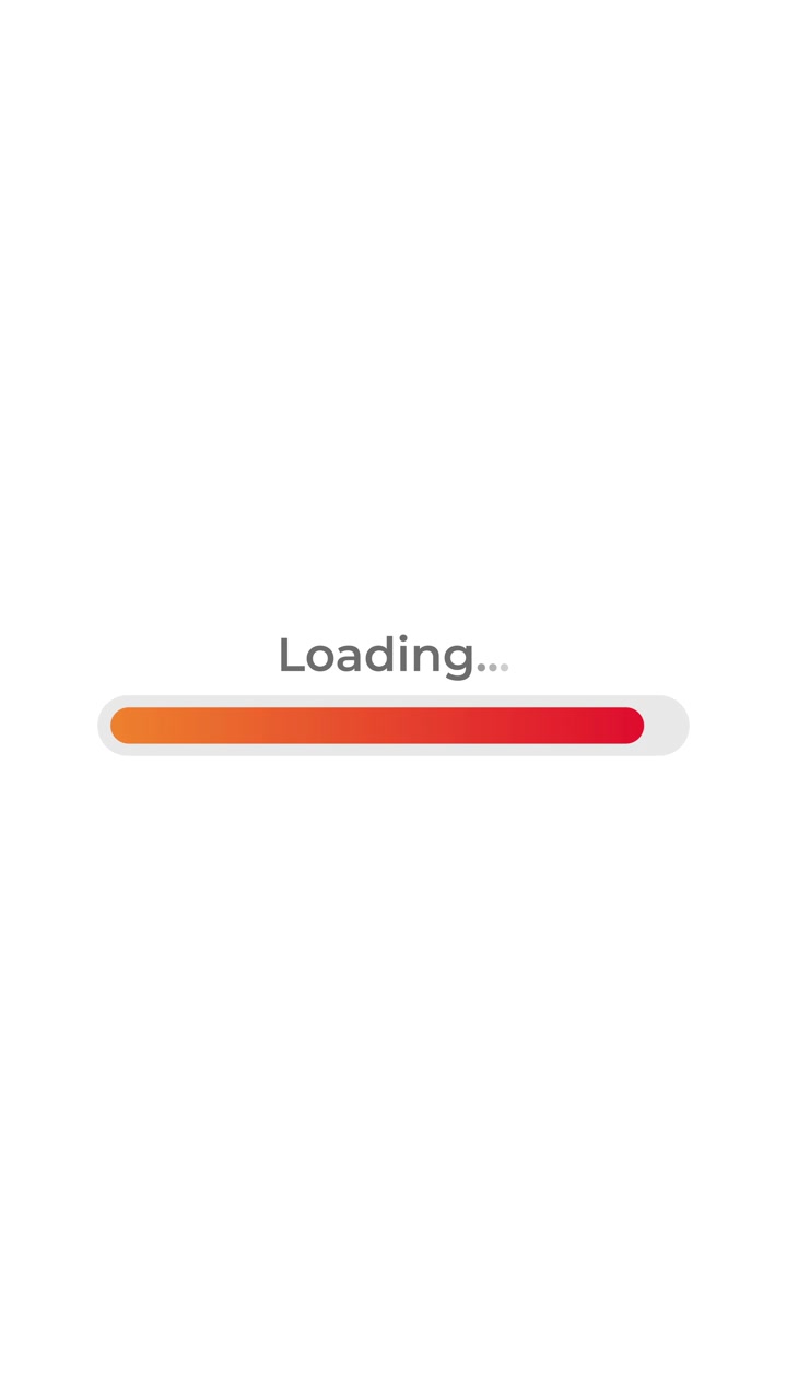 Loading Progress Bar Animation on White Background