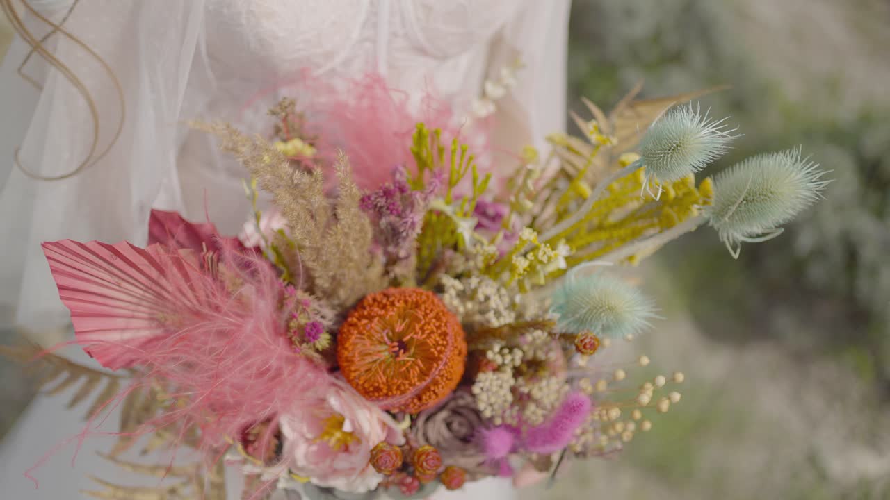 보호 웨딩 부켓