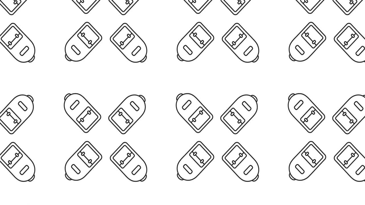 анимация школьных предметов икон, движущихся на белом фоне