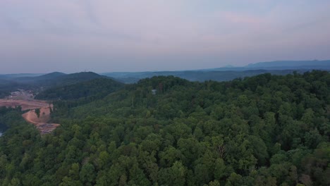 Aerial-view-of-industrial-park-in-Clinton,-Tennessee