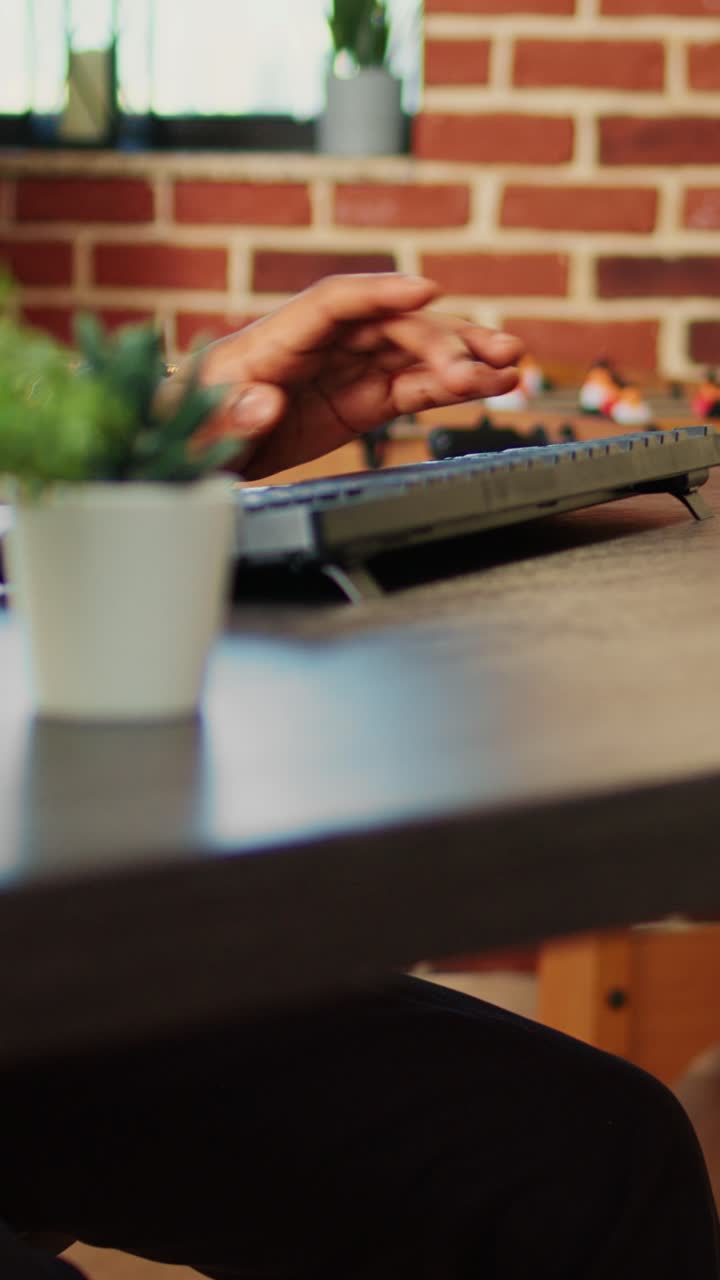 Typing on a keyboard