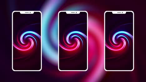 abstract neon spiral phone wallpapers