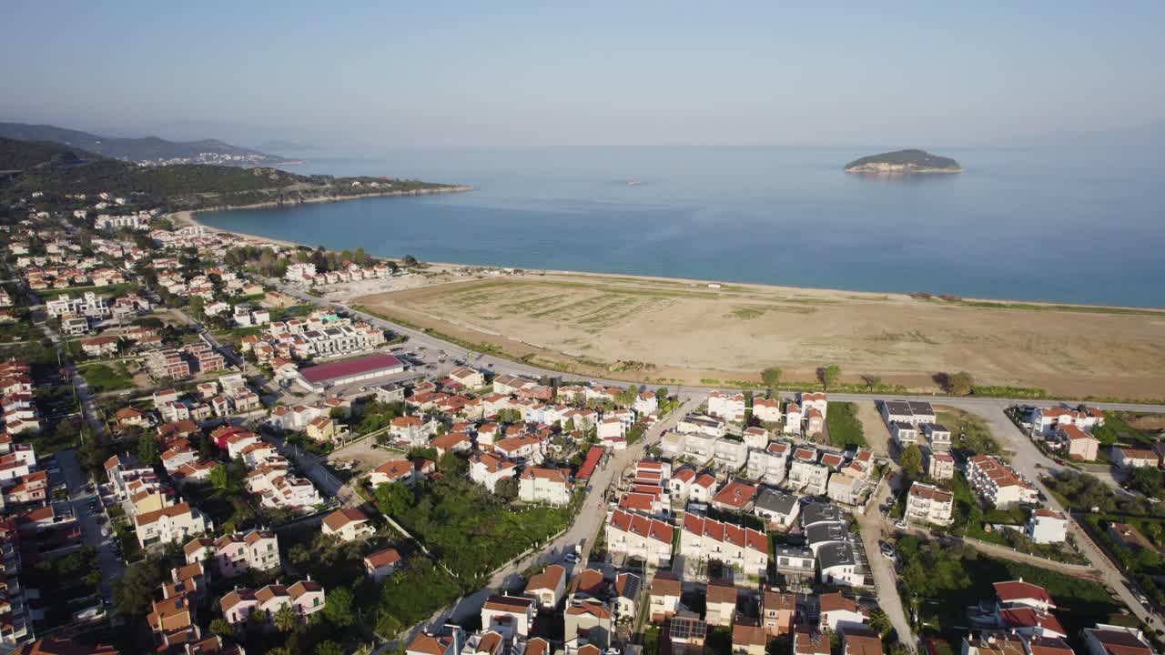 Nea Iraklitsa Land for Residential Investment and Developed Area, Aerial Panoramic View, Kavala Greece