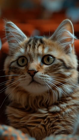 cats enjoy movie night with popcorn. two cats sit side by side in a theater, one holding a cup of popcorn, ready to enjoy the movie experience.