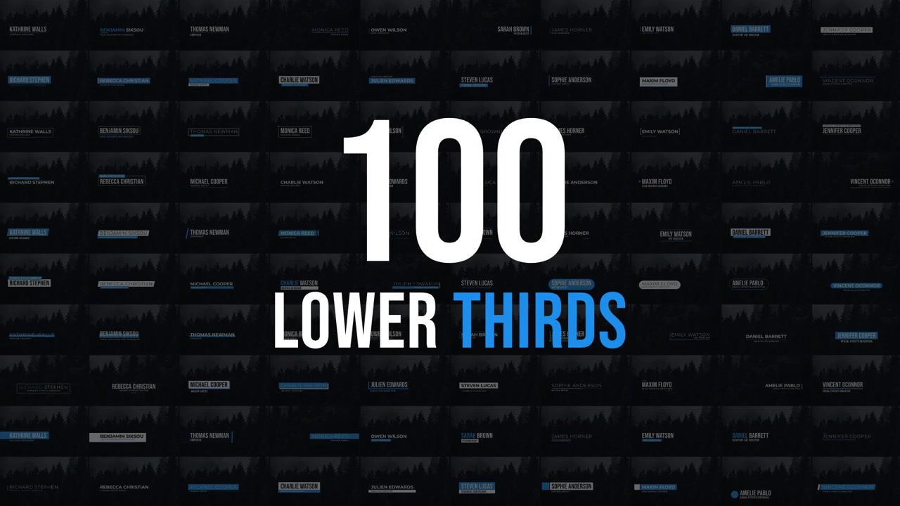 Collection of Animated Lower Thirds for Video Editing