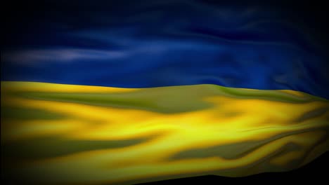 animation ukraine flag is waving seamless loop. ukraine flag waving in the wind. realistic 4k national flag of ukraine closeup.