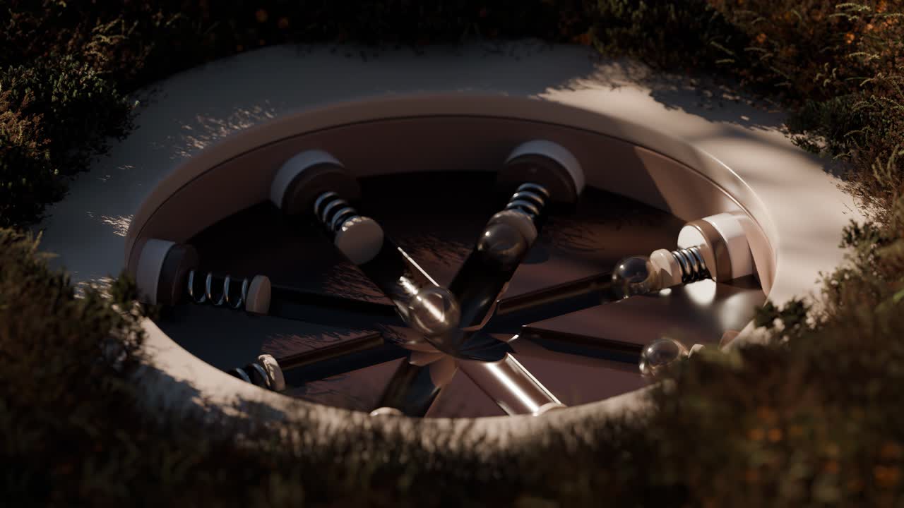 A mysterious mechanism in a hole in the ground