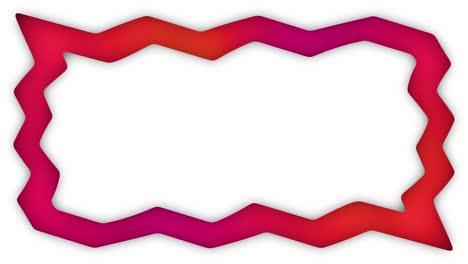 gradient red zigzag rectangle frame animation