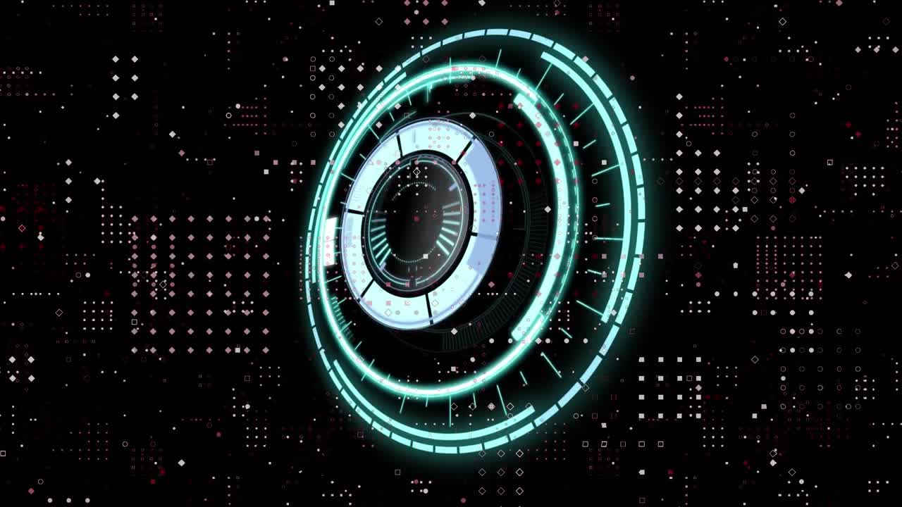 animación de la exploración del alcance sobre filas de puntos