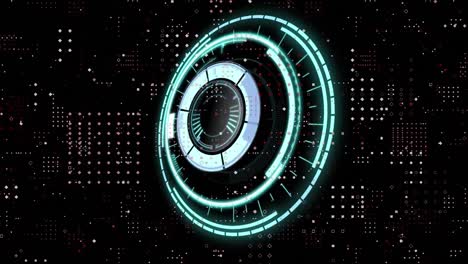 animación de la exploración del alcance sobre filas de puntos