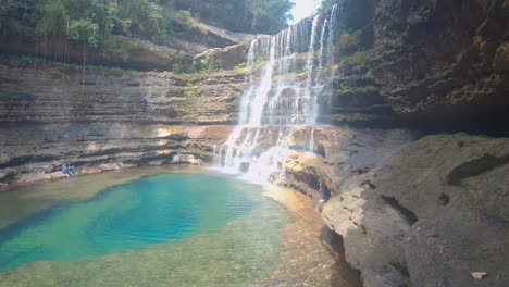 natural waterfall clear white streams falling from rocks from different perspective video taken at wei sadong waterfalls cherrapunji meghalaya india