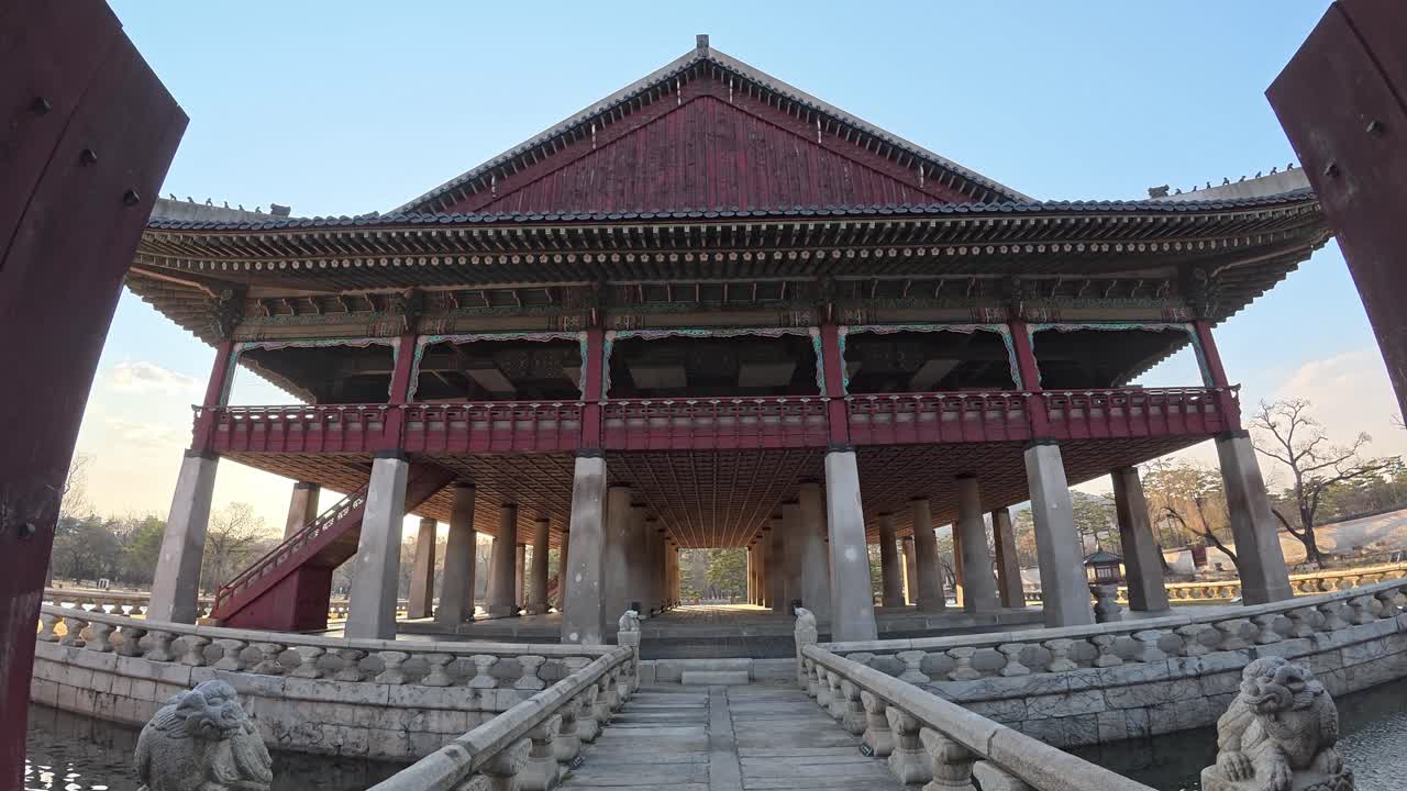 Gyeonghoeru Pavilion In Seoul, South Korea - Wide Shot