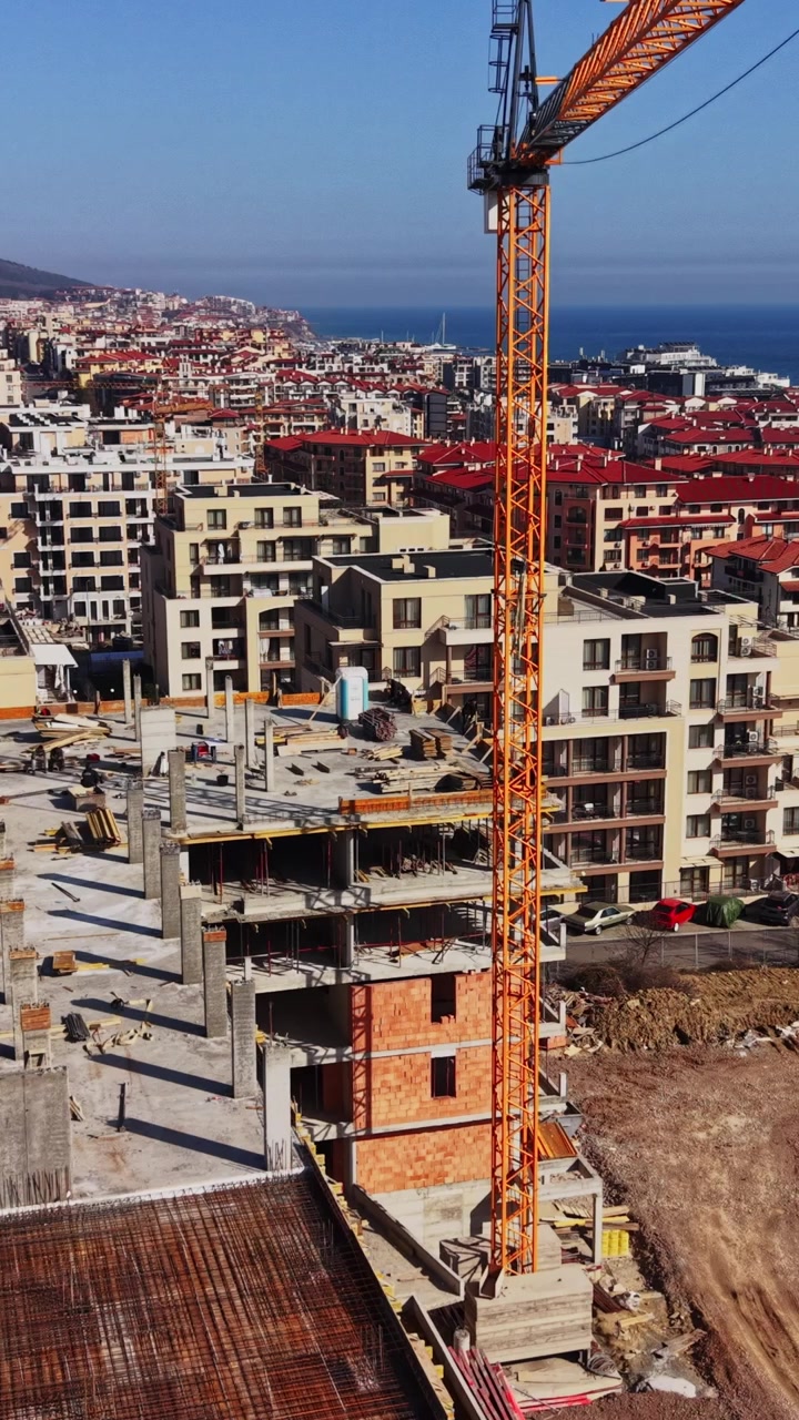 Vista aérea de un desarrollo residencial costero