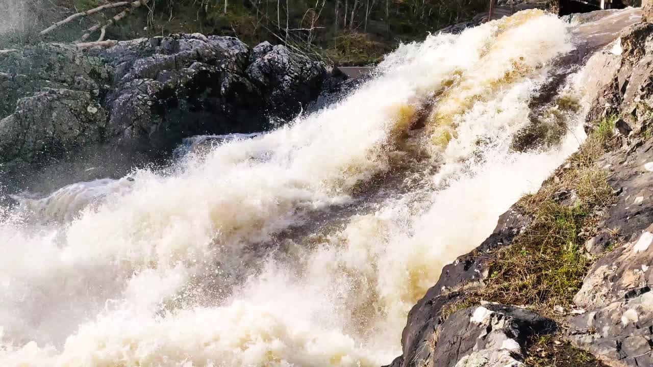 Cascade in Ã–rekil river Munkedal Sweden
