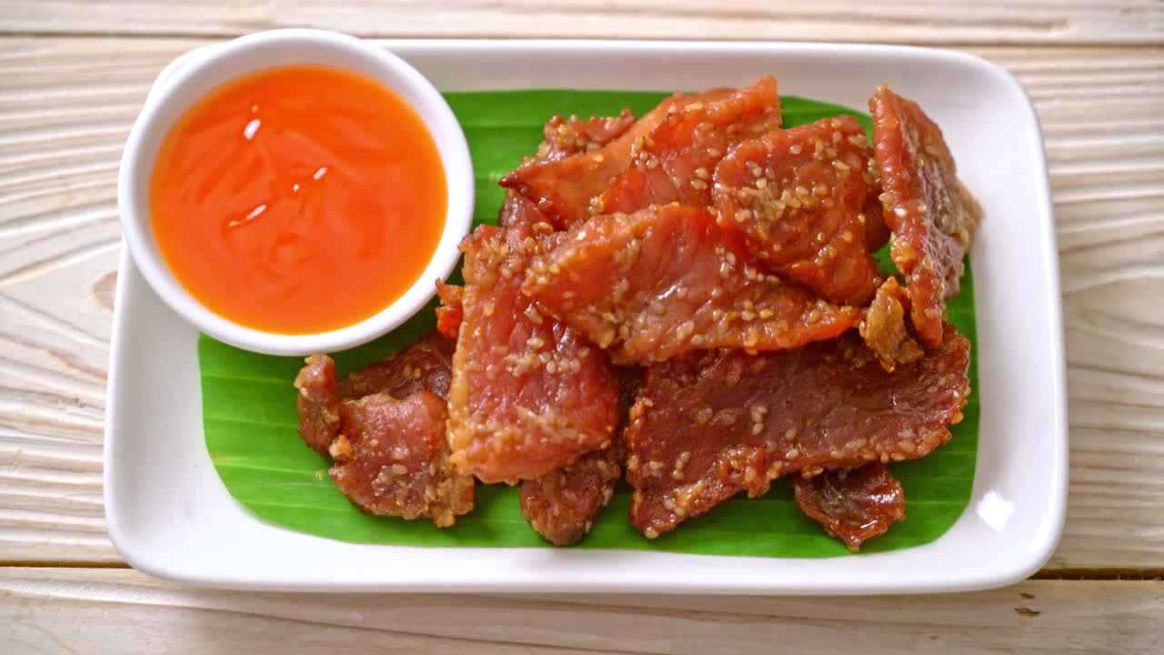 sun dried pork with sauce