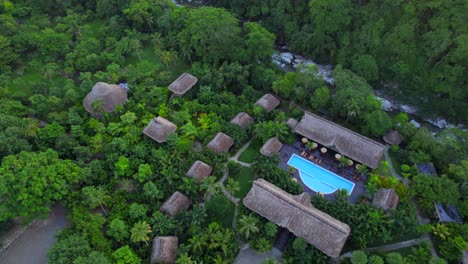 senda koguiwa private resort in the colombian jungle at sunset