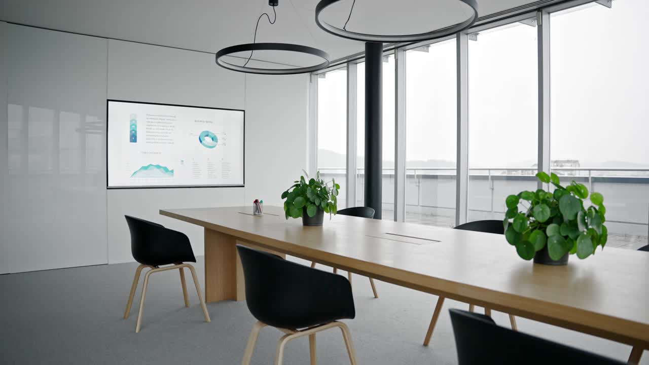 Video of an empty modern office