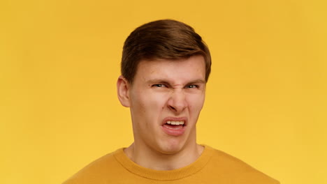 disgusted man