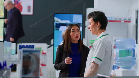 woman watches pharmaceutical product ad