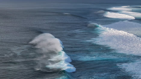 powerful waves at the coastline