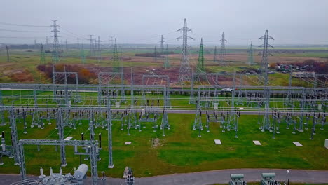 drone-shot-of-electricity-power-station