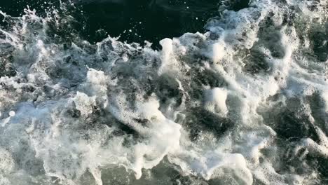 white water wake from a boat - close up