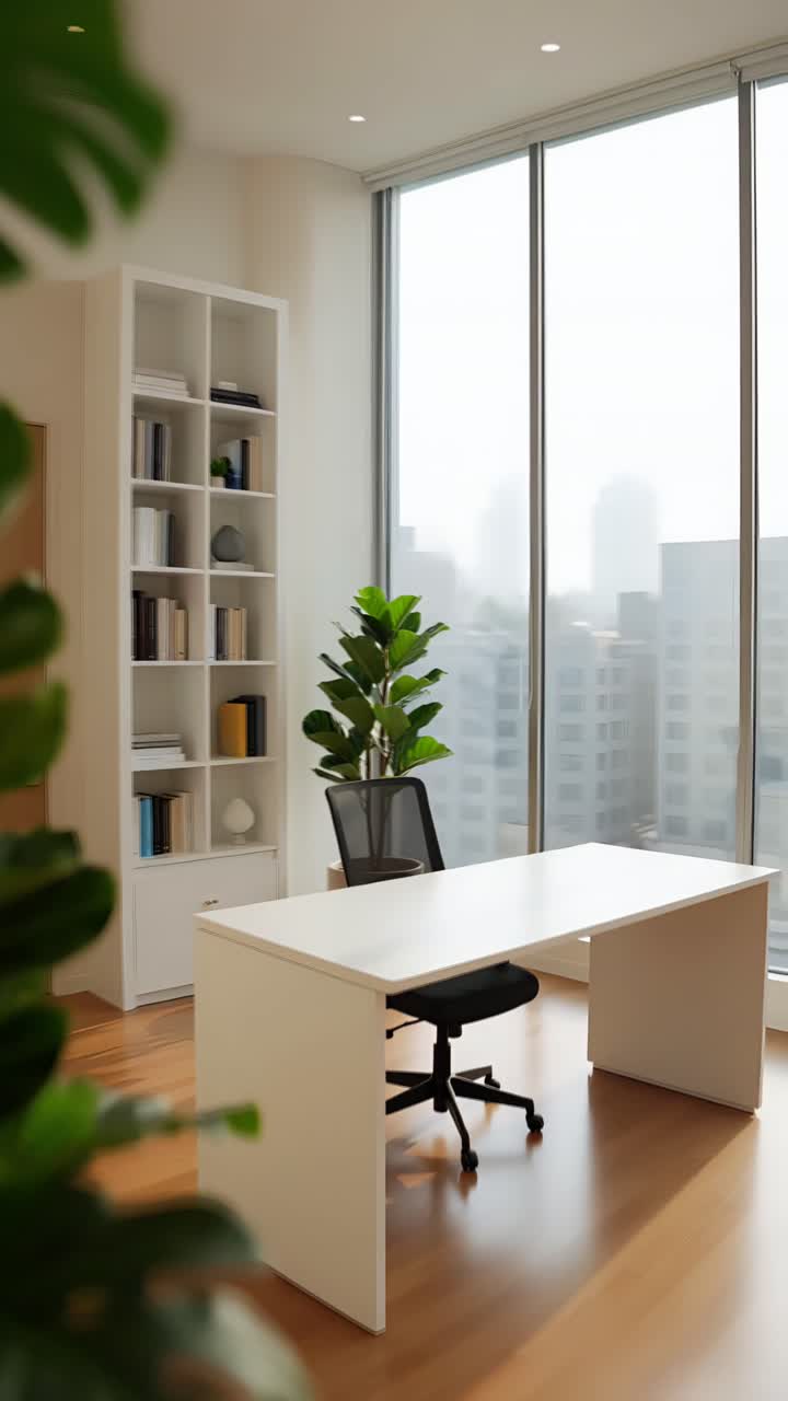Interni Estetici di Spazio Coworking Moderno 4K