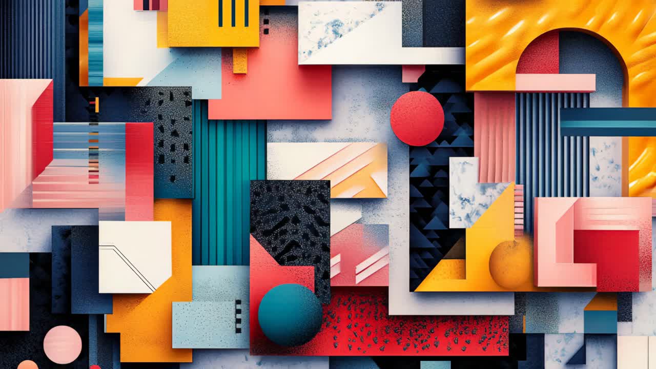 Abstract Geometric Art Composition