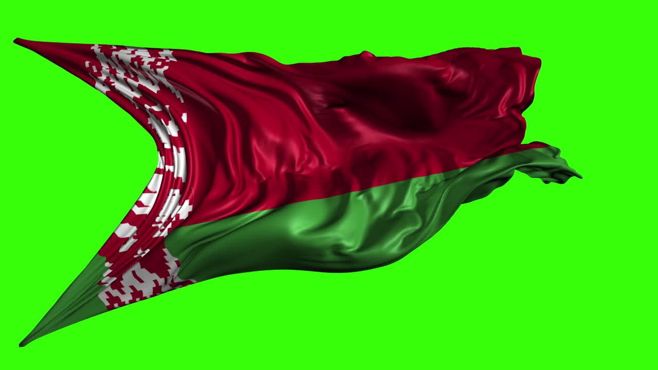 Belarus Bayrağı yeşil ekranda