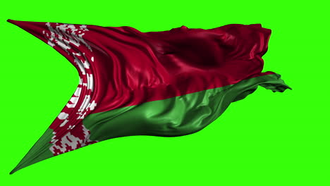 flag of belarus on a green screen